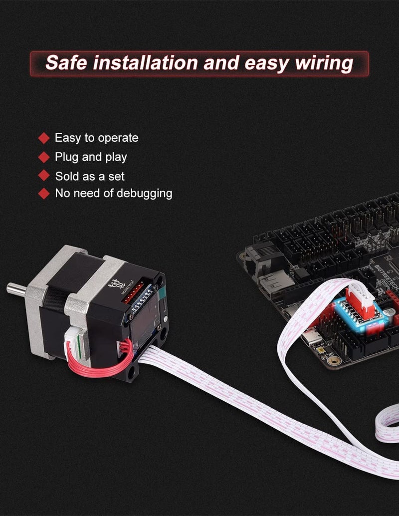 BIQU BIGTREETECH S42C V1.1 High Speed Closed Loop Driver Control Board 42 Stepper Motor Prevent Multi-Step and Losing Steps with Low Heat Generation for 3D Printer (S42C V1.1+Metal Protective Cover+Motor) - Image 3